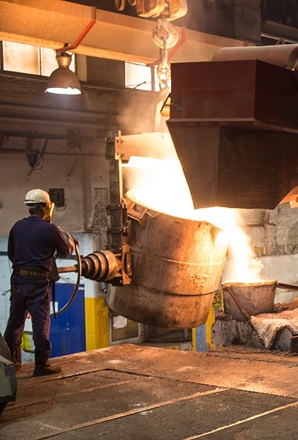 Bilde fra smelteovn juli 2014